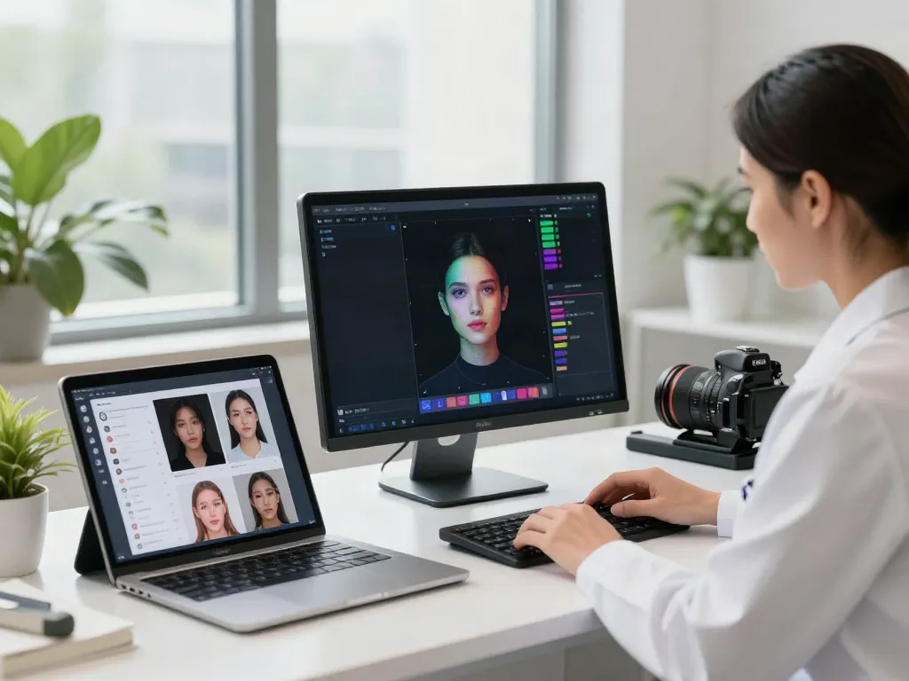 Exploring alternatives to QOVES in a modern beauty analysis workspace with advanced technology.