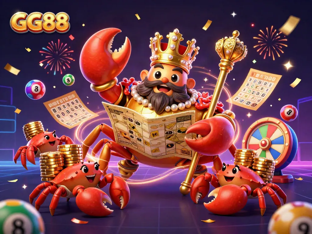 Experience the vibrant gaming world of GG88 with dynamic elements and colorful lottery balls in a festive atmosphere.