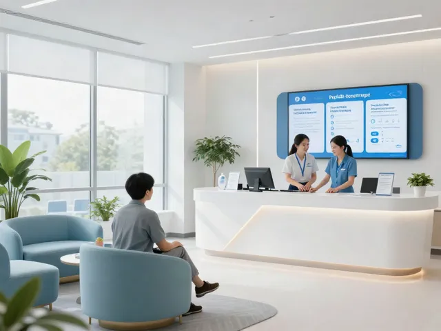 KLOW peptide therapy consultation in a modern healthcare setting, showcasing patient care and professional doctor support.