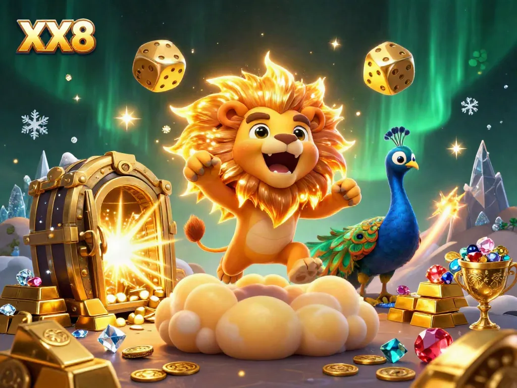 Experience thrilling gaming with XX8's vibrant casino scene, dazzling jewels, and golden treasures.