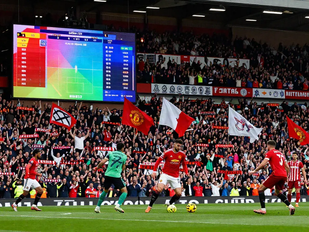 Intense match atmosphere showcasing แมนยู vs ลิเวอร์พูล 10 นัดล่าสุด in a vibrant stadium.