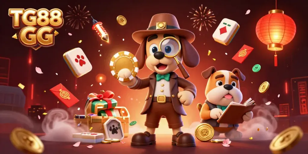 Experience the excitement of TG88 GG with vibrant casino elements in a dynamic illustration.