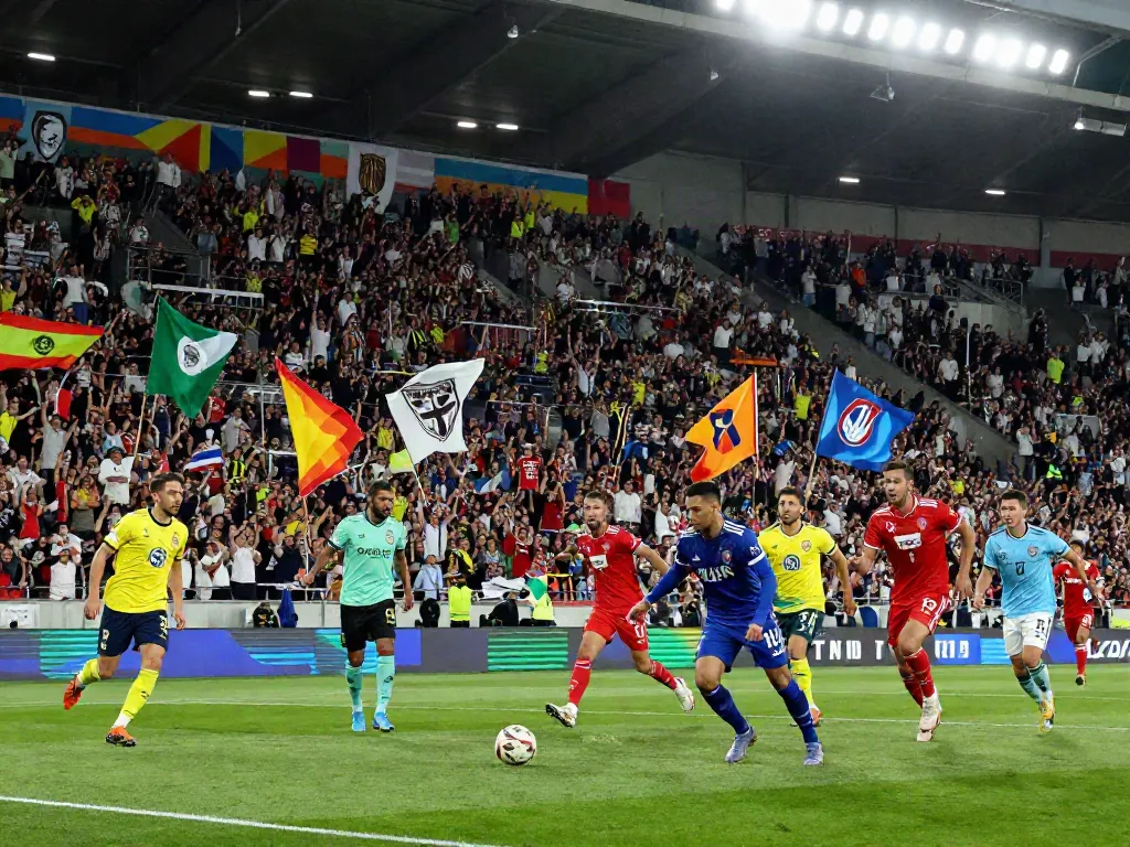 Exciting stadium scene showcasing TOP10 สโมสร in action during a thrilling match.