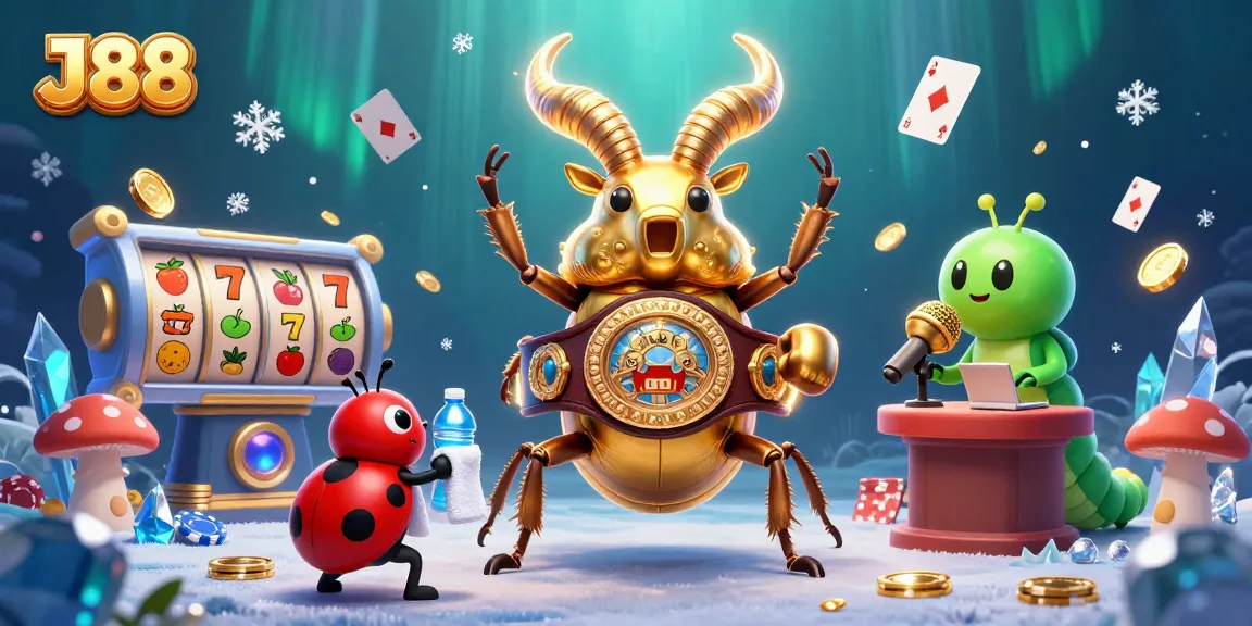 Spin the reels with J88 and experience the thrill of winning jackpots in this vibrant casino illustration.