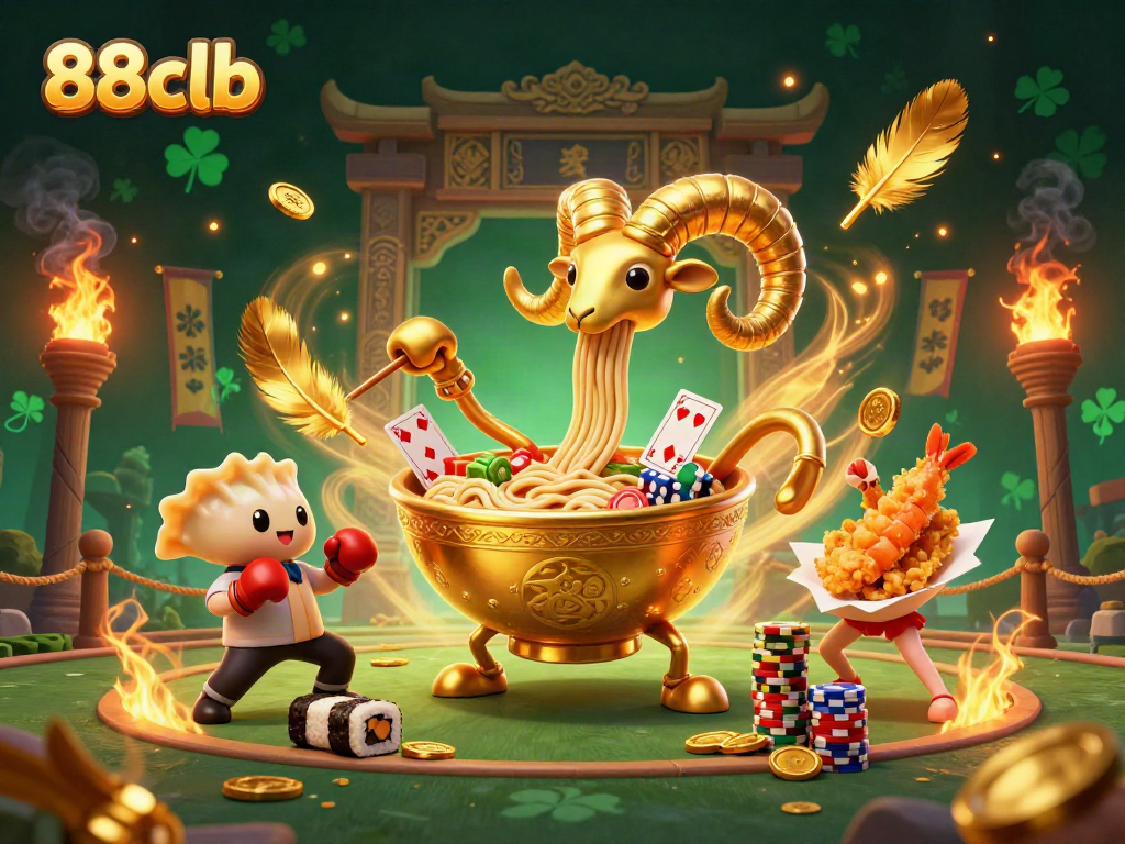 Join the excitement at 88clb with a dynamic casino scene featuring playful characters.