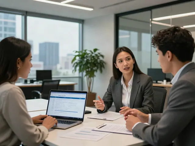 Financial consultation at alberta.paydayloans-on.ca, advisor discussing loan options.