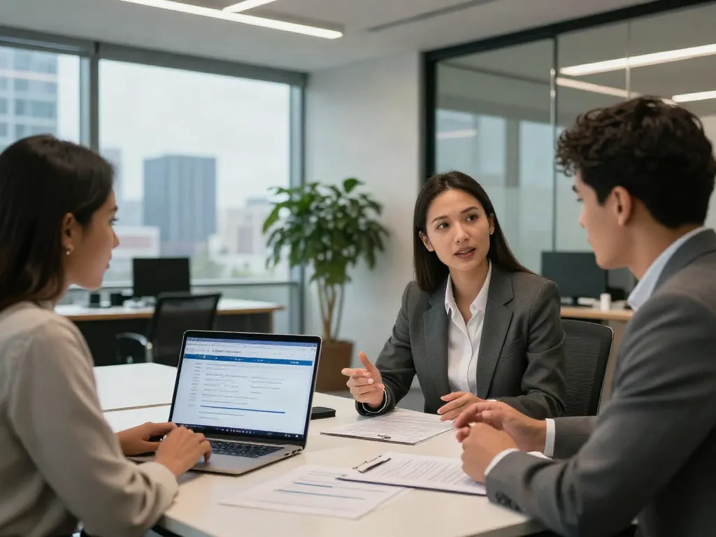 Financial consultation at alberta.paydayloans-on.ca, advisor discussing loan options.