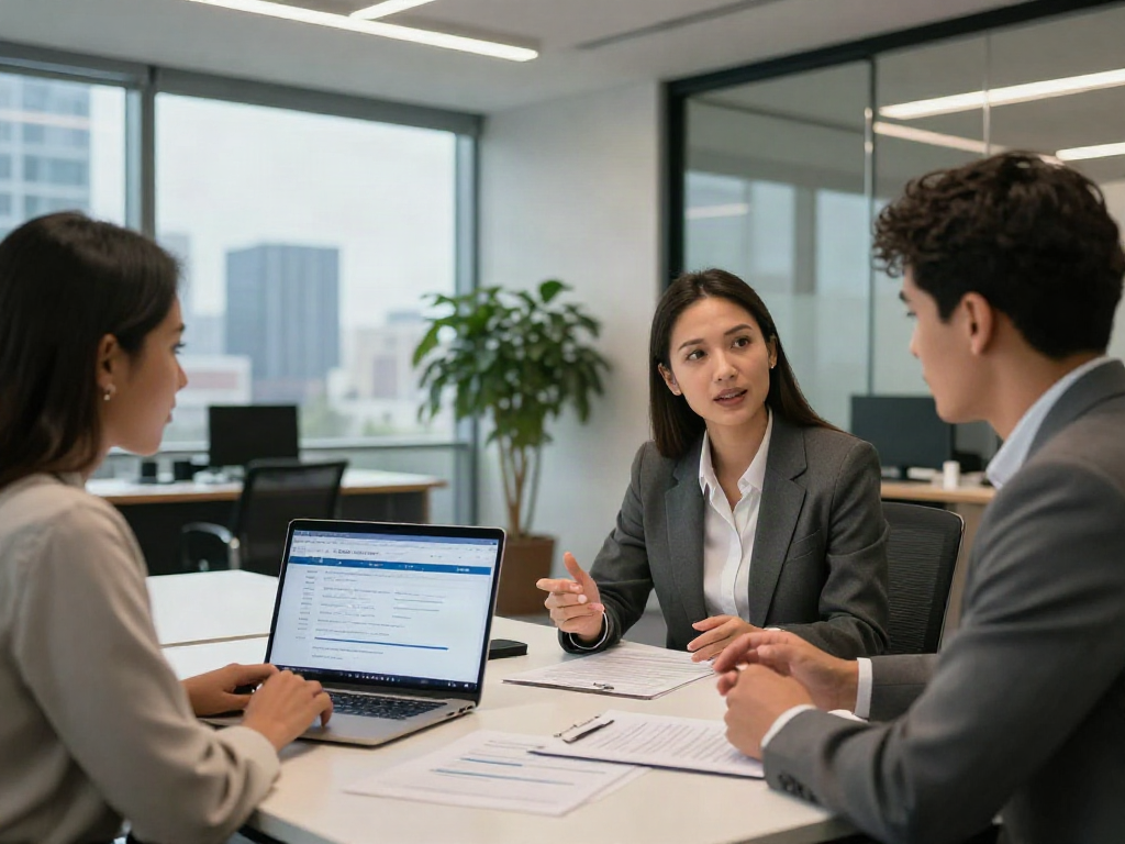 Financial consultation at alberta.paydayloans-on.ca, advisor discussing loan options.